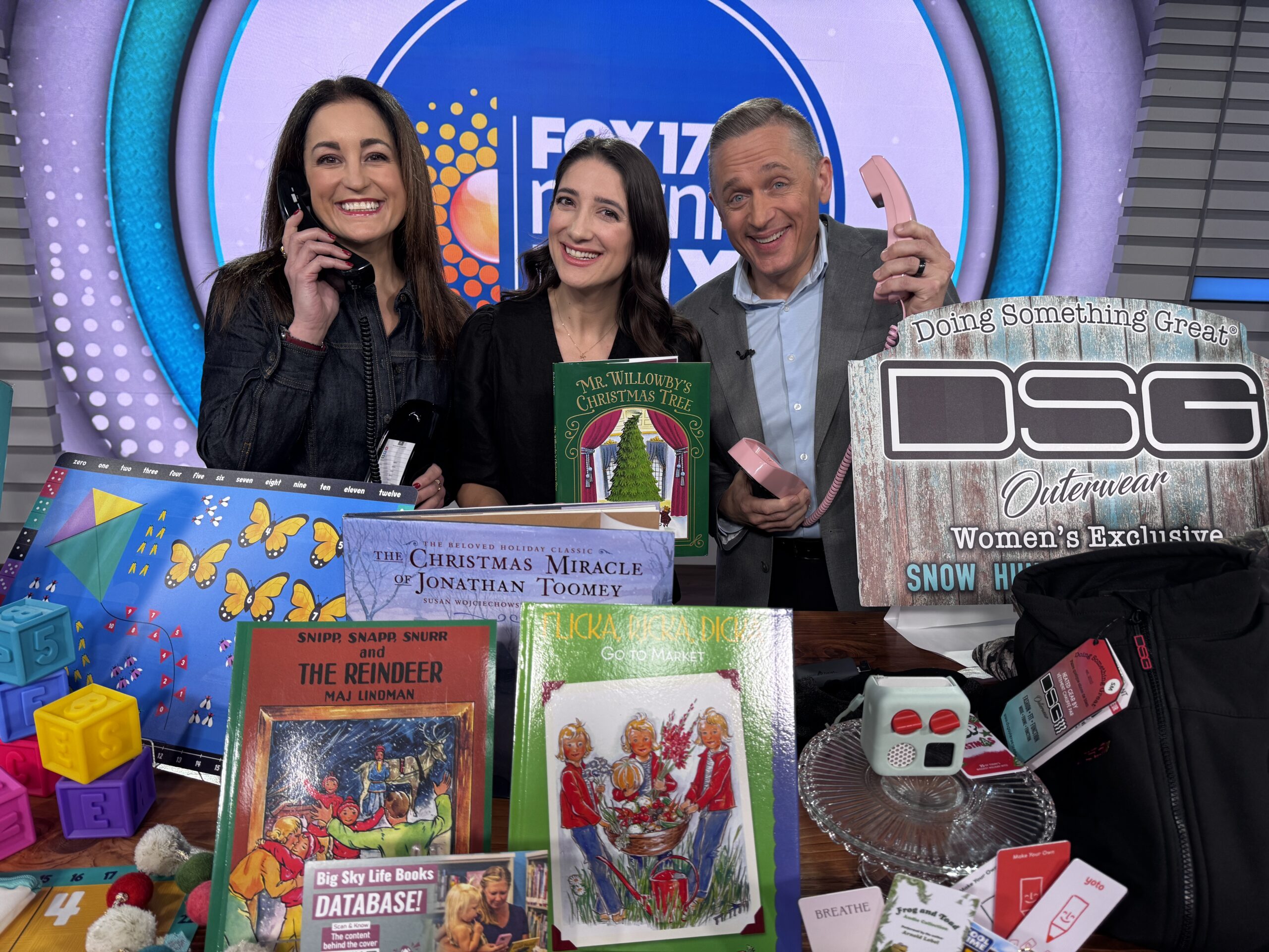 Fox 17 hosts for the Low Tech Gift segment